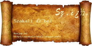 Szakali Ábel névjegykártya